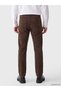 Ozmarka New Season Brown Regular Fit Velvet Men's Chino Trousers - 3