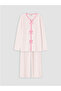 Ecru Bow Detailed Girls' Pajama Set