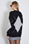 Baklava Patterned Oversize Sweater - 7