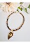 Cat's Eye 6 mm Natural Stone Eye Pendant Necklace 45 cm - 3
