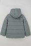Girl's Coat with Plush Inside and Zipper with Hood, 6-9 Years Old, Light Gray - 6