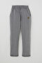 Boy's Sweatpants with Button Accessories and Arma Detail, Ages 4-8, Gray Melange
