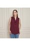 Women's Degaje Collar Sleeveless Blouse - Stylish Satin Top for Women to Wear under Jackets