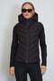 Scuba Fabric Garnished Hooded Inflatable Coat - 3