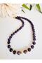Amethyst 8 mm Natural Stone Necklace 45 cm - 3