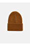 Ozmarka New Season Brown Foldable Brimmed Knitwear Women's Beret - 2