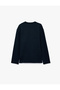 Long Sleeve Comfortable Fit Viscose Blend Half-Zip Sweatshirt - 2