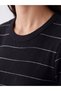 Two Mt Shop Quality Lcw Everyday Black Ribbed Striped Super Skinny & Extra Slim Long Sleeve Women's Top - 3