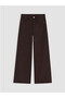 Brown Wideleg Girls' Gabardine Trousers - 8