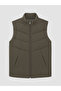 High Collar Quilted Patterned Boy's Vest