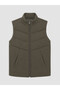 Two Mt Shop Quality Lcw Kids Khaki Stand Collar Quilted Patterned Boys' Vest