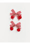 Mixed Cherry Figured Gingham Patterned 2-Piece Buckle - 5
