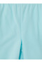 Özmarka New Season Turquoise Crew Neck Girls' Fleece Pajama Set - 6