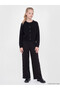 Black Star Detailed Wide Leg Girls' Sweatpants - 2