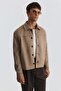 Relaxed Faux Suede Coat