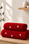 New Year's Gift Heart Embroidered 100% Cotton Gift Boxed Bath Towel Set (70X140 + 50X90 cm) Dowry & Gift Double Set - 8