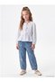 Indigo Embroidered Balloon Fit Girls' Jean Pants - 7