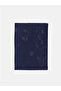 Navy Blue Floral Patterned Women's Shawl - 8
