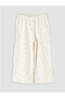 Ecru Floral Cargo Pocket Girls' Sweatpants - 8