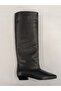 Genuine Leather Low Heel Boots Women's Shoes - 2