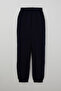 Boys' Sweatpants with Pocket and Lettering Printed on the Pocket, with Lacing Accessories, Ages 9-14, Navy Blue - 2