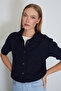 Polo Collar Short Sleeve Knitwear Cardigan - 6