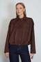 Zippered Polo Neck Suede Bomber Jacket - 5