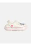 Özmarka New Season White Printed Girls' House Slippers - 2