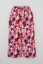 Girl's Trouser Suit with Floral Print Pants and Patterned Bow Detail, Ages 8-12, Ecru - 8