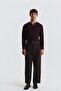 Button collar textured sweater - 2