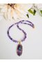 Ametist 6 mm Natural Stone Necklace 45 cm - 4
