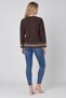 Women's Seasonal Merselized Knitwear Blouse with Sequin Detail on Sleeves and Skirt - 4