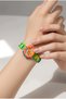 Orange Case Green Silicone Strap Dinosaur Figured Children's Wristwatch - Educational Dial Fun Children's Watch (Without Box) - 3