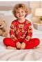 Boy's Long Sleeve Patterned Pajama Set - 3