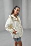 Oversized Women's Raincoat with Piping Detail - 4