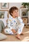 Boy's Long Sleeve Patterned Pajama Set - 3