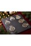 Set of 6 Platinum Gold Christmas Tree Ornaments Decorative Pine Tree Ball Ornaments New Year Concept - 5