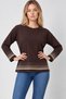 Women's Seasonal Merselized Knitwear Blouse with Sequin Detail on Sleeves and Skirt - 5
