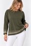 Women's Seasonal Merselized Knitwear Blouse with Sequin Detail on Sleeves and Skirt - 3