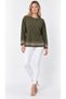 Women's Seasonal Merselized Knitwear Blouse with Sequin Detail on Sleeves and Skirt - 2