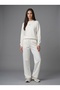 Women's Crew Neck Long Sleeve Tracksuit Set Comfortable Fit Loose Leg Two-Piece Sportswear