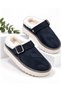 Women's Fur Suede Buckle Comfortable Stylish Daily Slippers