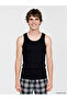 Vizyon New Season Black U-Neck Combed Cotton Men's Undershirt 3-Pack - 7