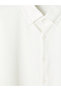 Ozmarka New Season White Slim Fit Textured Men's Shirt - 6
