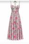 Pink Dress with Chest Underwire and Ribbed Details - 4