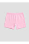 Ozmarka New Season Pink Printed Girls' Boxer Shorts 3-Piece Set - 2