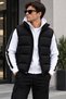 High Collar Inflatable Vest Men's Oversize Zippered Pocket Sports Casual Vest