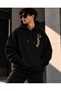 Men's Oversize Sweatshirt – High-Quality Fabric, Printed Hooded Kangaroo Pocket - 2