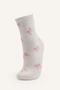 Bow Patterned 3-Piece Socks for Girls (Ns) - 2