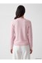 Alita City Farkıyla Lcw Everyday Pink Knitwear Patterned Oval Neck Women's Sweater - 4